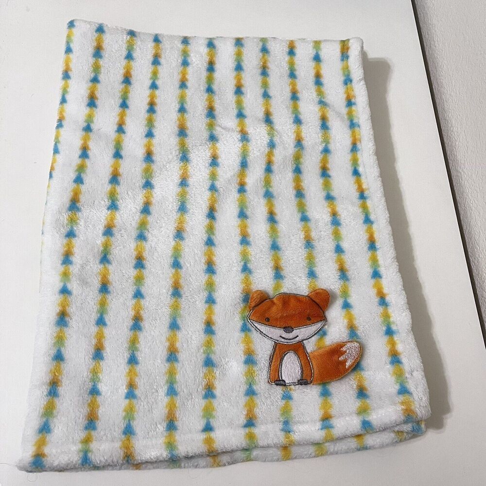 Le Bebe Favorite Fox Triangles Baby Blanket Security Blanket Lovey Lovie Blankie